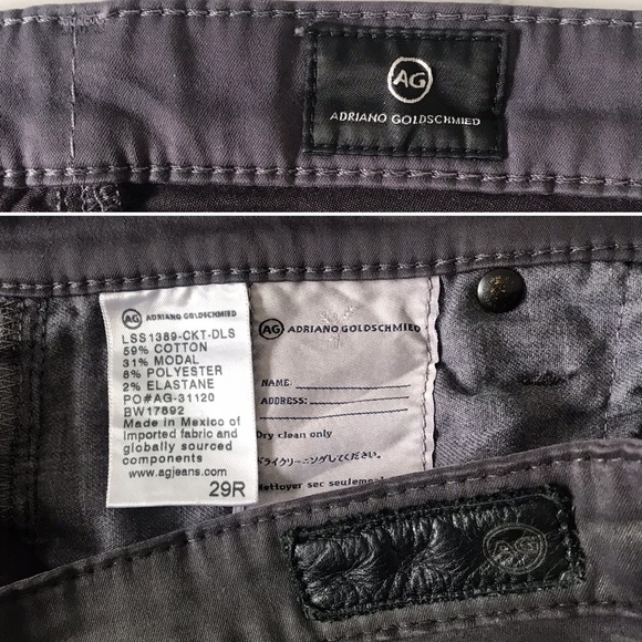 AG Gray Coated Super Skinny Legging Ankle 29R - Picture 8 of 8